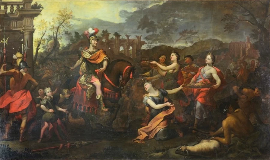 Giovanni Anastasi - La figlia di Jefte va incontro al padre, Pinacoteca Diocesana (Senigallia)